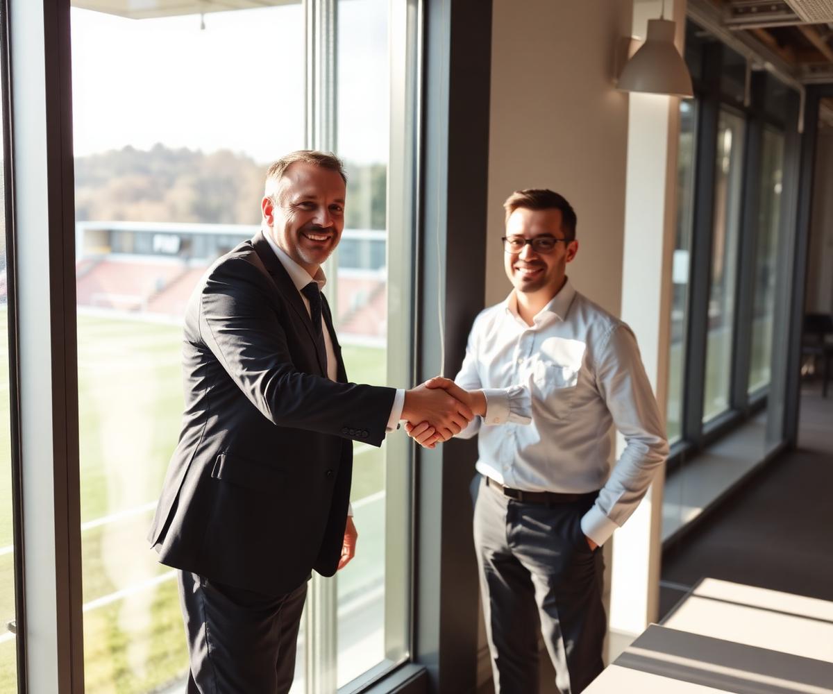 Affiliate partnership handshake